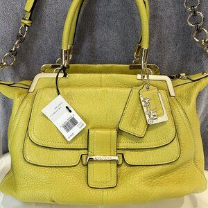Coach Leather Handbag Tote Green J1276-22330 NWT